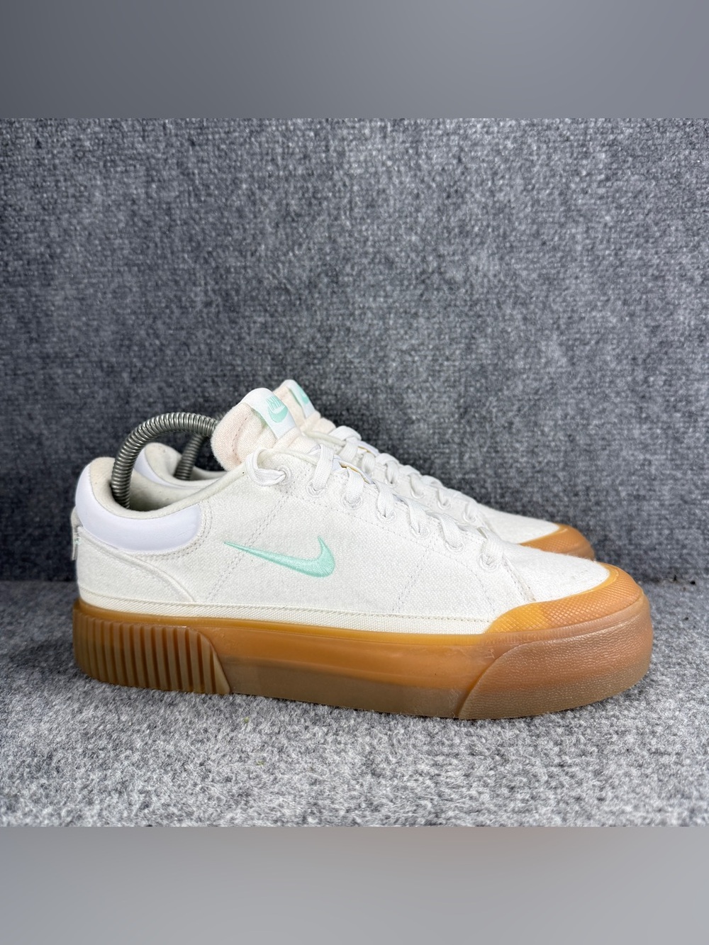 Nike Court Legacy Lift Womens 9 Shoes White Mint Blue Platform Sneakers